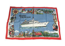 Vintage Pacific Princess Cruise Decorative 29”x18.5” Irish Linen New picture