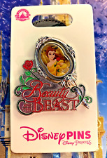 🏰 Beauty and the Beast Mirror Spinner Pin - Princess Belle & Beast Disney Pin picture