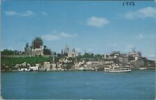 Quebec Sky Line From The River Canada Sea Ferry Posted Chrome Vintage Post Card picture