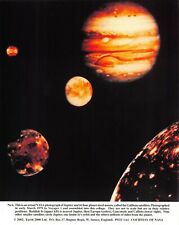 NASA Photo Card Print, Jupiter and it's 4 Planet sized moons Galilean Satellites picture