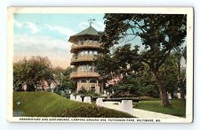 Observatory Earthworks Camping Ground Patterson Park Baltimore MD VTG Postcard picture
