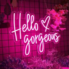 Hello Gorgeous LED Neon Sign Light for Party Room Wall Decor Size 19.6x14.1 in picture