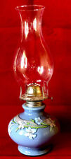 Vintage Kaadan Ltd. Blue Day Lily Flower Oil Paraffin Lamp NEVER USED picture