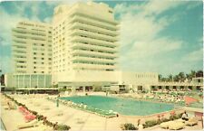 Miami Beach Florida Eden Roc Hotel Swimming Pool Area Postcard picture