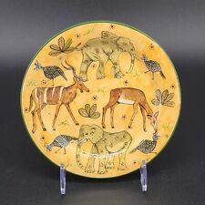 Vintage Hand Painted Decorative Plates Wildlife Safari Zimbabwe Signed picture