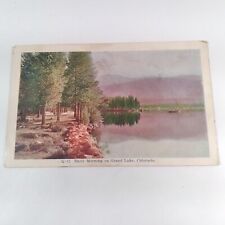 Colorado -Grand Lake- Shoreline Early Morning Sailboat Postcard 1907-15 picture
