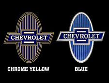 Chevrolet Vintage 1929 - 1930 Radiator Grill Emblem Yellow or Blue Sticker Decal picture