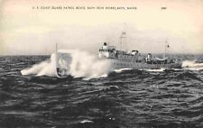 USCGC Coast Guard Patrol Boats Bath Iron Works Maine WWII era postcard picture