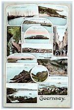 c1910 Guernsey Multiview Antique F. Hartmann's Miniature Series Postcard picture