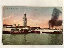 San Francisco California~1914~Ferry Building from the Bay~steamships~ferries~CA picture