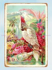 Vintage Victorian Trade Card Bird and Boose tin sign decorative home decor picture