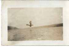 1910's Early Aviation Photo Glenn CURTISS FLYING BOAT banked over Lake Keuka picture