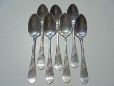 7 Antique Vintage Rogers & Son Silverplate Aesthetic Style Place Spoons Excellnt picture