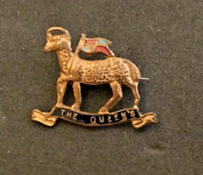 Small brass & enamel sweetheart brooch to the Queens Royal Regiment West Surreys picture