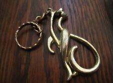 Vintage 70s METAL SIAMESE CAT RELIC Key Ring  picture