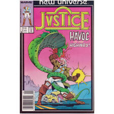 Justice (1986 series) #3 Newsstand in Near Mint condition. Marvel comics [a| picture
