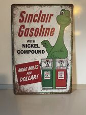 Sinclair Dino Supreme Oil Sign - Vintage Style - Metal - Gas & Oil picture