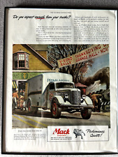 The Saturday Evening Post Mack Truck Framed Ad Promoting Victory Bonds picture