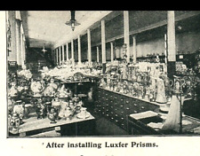 1905 Interior Dry Goods Apothecary Drug Glassware Store Prism Lighting Luxfer Ad picture