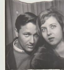 VINTAGE PHOTO BOOTH -  SWEET, AFFECTIONATE YOUNG COUPLE picture