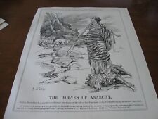 1901 Original POLITICAL CARTOON - ASSASSINATION of PRESIDENT MCKINLEY Anarchy picture