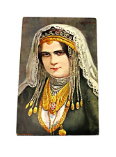 AN ARMENIAN GIRL Painting  by Fetvadjian Vintage Color Post Card picture