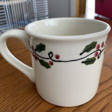 Starbucks Hartstone USA Holly Berry Hand-painted Christmas 12 oz Coffee Tea Mug picture