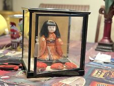 Vintage Japanese Geisha Girl Doll In Mirrored Glass Wood Case picture
