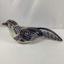 Large Vintage Tonala Santana Signed Mexican Pottery Pheasant Bird Figurine 16