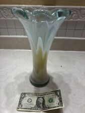Vintage Vase Marigold Carnival Glass 9.5” Tall picture
