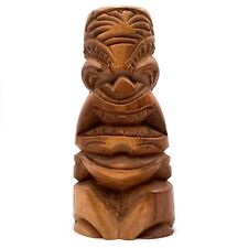 Hand Carved Wood Tiki Totem Statue Hawaiian Signed Nonu Maui 8