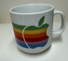 Vintage Apple Computer Rainbow Coffee Mug advertising Logo 1980s picture