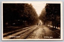 Christina Street North Sarnia Ontario Canada Trolley 1910 Real Photo RPPC picture