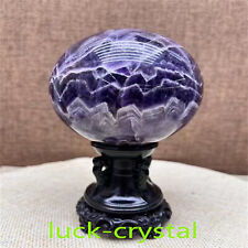 772g,Natural Dreamy Amethyst Quartz Polishing Crystal Ball Healing ,W120 picture