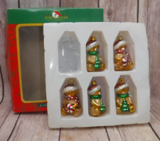 Kurt S Adler Glass Christmas Tree Ornaments Teddy Bears 2