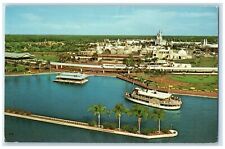 c1980 Aerial View Magic Kingdom Steamboat Walt Disney World California Postcard picture