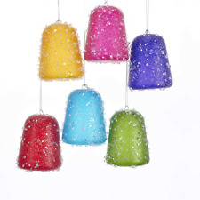 Kurt Adler Glittered Gum Drop Ornament - 6 Assorted Colors picture