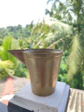 Vintage Old collectible Ceylon Heavy Brass cup Hand Hummered Cup RARE ANTIQUE  picture