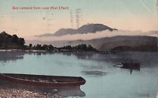 Vintage 1922 England Glasgow posted Ben Lomond from Luss river scene boat mist picture