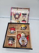 Anthropologie Ceramic Ornaments Mini Tea Set 2010 picture