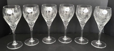 Badash Austria Oxford Pattern 24% Lead Crystal Wine Glasses Set of 6 Boxed picture