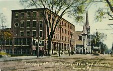 AUBURN ME – Cushman and Hollis Shoe Factory and Free Baptist Church picture