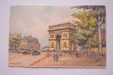 The Arc de Triomphe, Paris France Art Postcard Frank Will (POSTED, 1937) picture