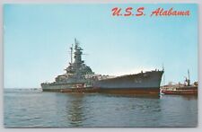 Postcard USS Alabama Battleship South Dakota Class US Navy Warship Unposted picture