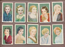 1934 GODFREY PHILLIPS CIGARETTES FILM FAVORITES 10 TOBACCO CARD LOT picture