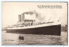 c1910 S.S. Bernardin De St-Pierre Liner of Messageries Maritimes France Postcard picture