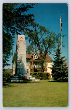 Vintage postcard Low Square Cenotaph Renfrew Ontario monument picture