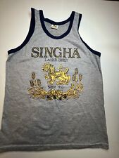 Singha Lager Beer Thailand Beer Boon Rawd Brewery Men's Tank-Top Muay Thai Md picture