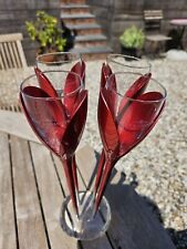 4x Moët & Chandon Vintage Red Tulip Champagne Flute Glasses - BNIB See Descrptn  picture
