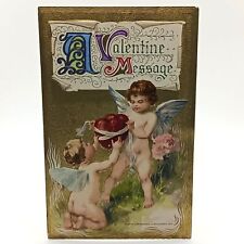 Postcard 1911 A Valentine Message Embossed Divided Unposted Germany John Winsch picture